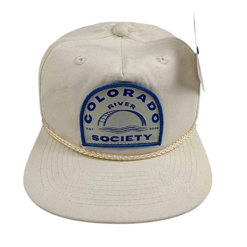 New w/ Tags Snag Collective Colorado River Hat White Snapback Rope Hat Gorpcore